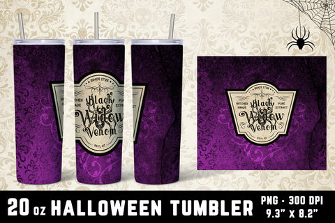 Halloween Tumbler Wrap Bundle - 5 Potion Label Tumbler Wraps Sublimation Hippo Creations 