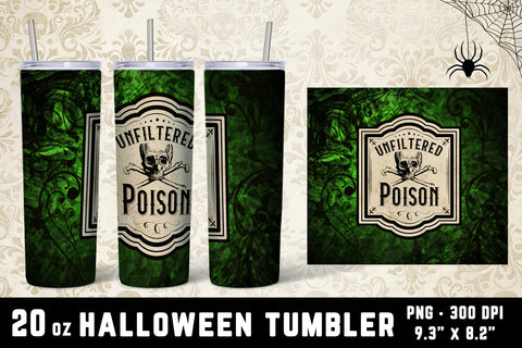Halloween Tumbler Wrap Bundle - 5 Potion Label Tumbler Wraps Sublimation Hippo Creations 