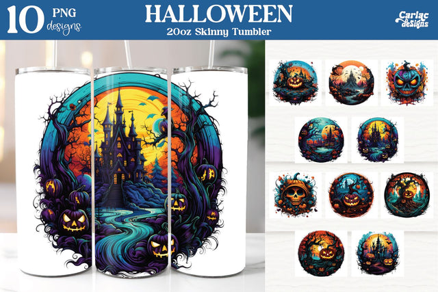 Halloween Tumbler Wrap Bundle | Tumbler Sublimation Wrap Sublimation Carla C Designs 
