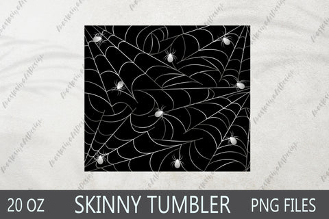 Halloween tumbler wrap, Halloween 20 oz skinny tumbler sublimation, Spider web Sublimation AnastasiyaArtDesign 