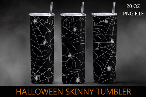 Halloween tumbler wrap, Halloween 20 oz skinny tumbler sublimation, Spider web Sublimation AnastasiyaArtDesign 