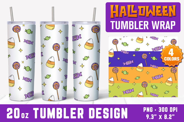 Halloween Tumbler Wrap, Halloween Sublimation Tumbler PNG Sublimation Hippo Creations 