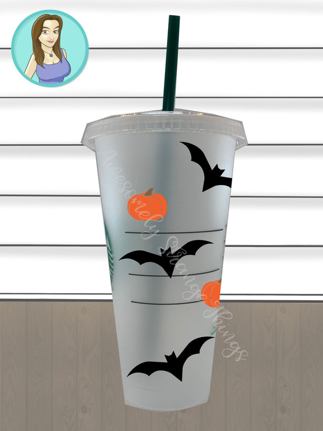 Halloween Tumbler Wrap ideal for Starbucks tumblers SVG Awesomely Strange Designs 