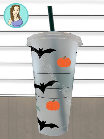 Halloween Tumbler Wrap ideal for Starbucks tumblers SVG Awesomely Strange Designs 