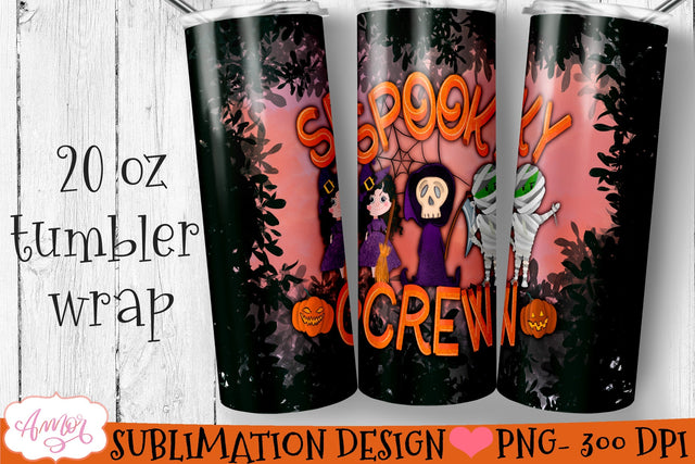 Halloween tumbler wrap PNG for sublimation Sublimation Amorclipart 