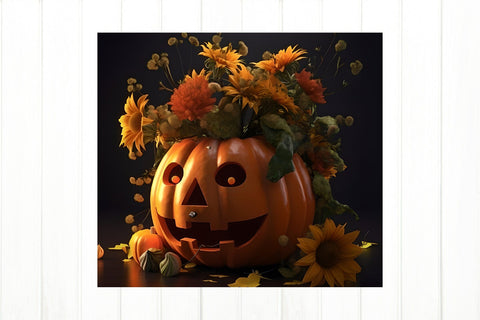 Halloween Tumbler Wrap. Pumpkin Tumbler Sublimation Sublimation Olga Terlyanskaya 