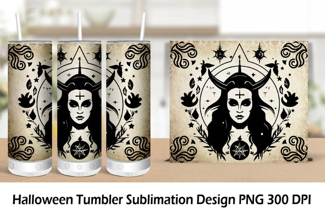 Halloween Tumbler Wrap Sublimation. Tumbler Wrap 20 oz. Sublimation Samaha Design 