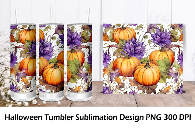 Halloween Tumbler Wrap Sublimation. Tumbler Wrap 20 oz. Sublimation Samaha Design 