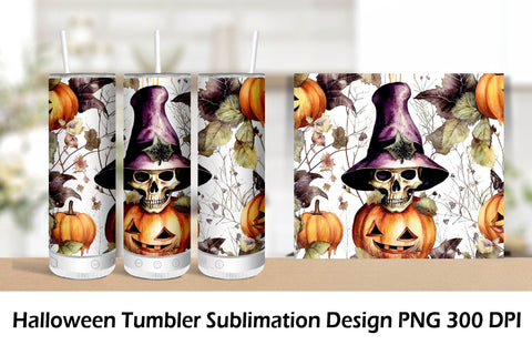 Halloween Tumbler Wrap Sublimation. Tumbler Wrap 20 oz. Sublimation Samaha Design 