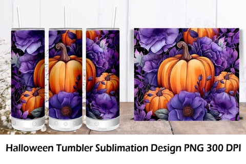 Halloween Tumbler Wrap Sublimation. Tumbler Wrap 20 oz. Sublimation Samaha Design 