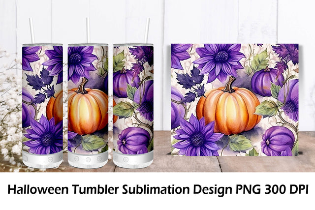 Halloween Tumbler Wrap Sublimation. Tumbler Wrap 20 oz. Sublimation Samaha Design 