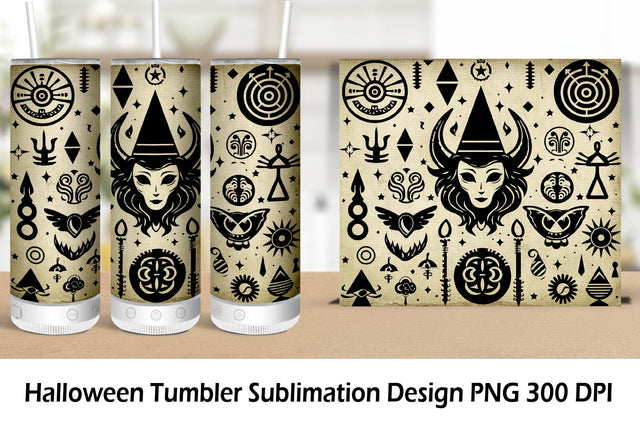 Halloween Tumbler Wrap Sublimation. Tumbler Wrap 20 oz. Sublimation Samaha Design 