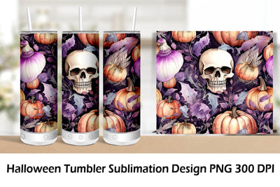 Halloween Tumbler Wrap Sublimation. Tumbler Wrap 20 oz. Sublimation Samaha Design 