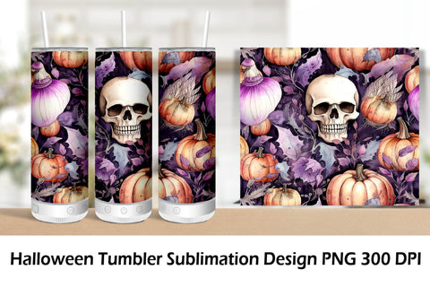 Halloween Tumbler Wrap Sublimation. Tumbler Wrap 20 oz. Sublimation Samaha Design 