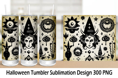 Halloween Tumbler Wrap Sublimation. Tumbler Wrap 20 oz. Sublimation Samaha Design 
