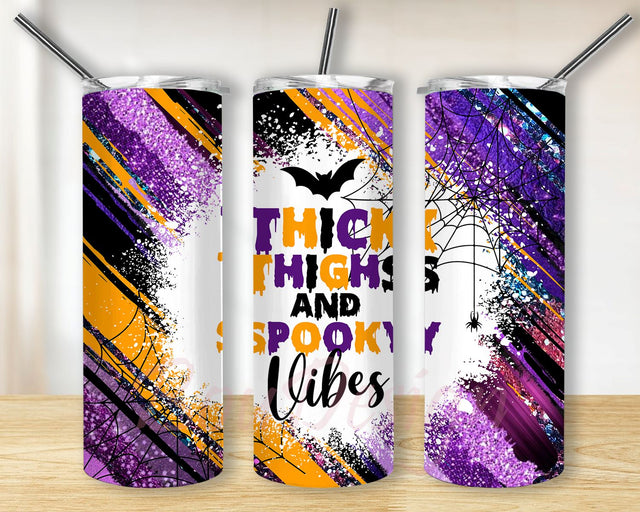 Halloween Tumbler Wrap, Thick Thighs PNG, 20oz Skinny Tumbler, Halloween Sublimation Tumbler, Tumbler Sublimation, Digital File Sublimation Sublimation BouDesign 