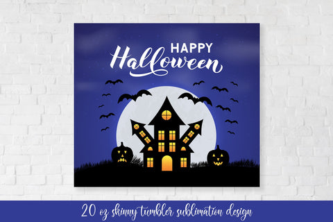 Halloween tumbler wrap. Wrapping sublimation design. Sublimation Vera Fedorova 