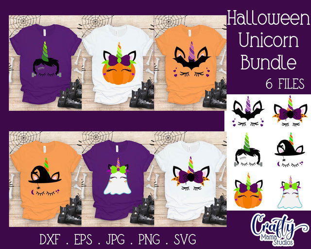 Halloween Unicorn Bundle SVG Crafty Mama Studios 