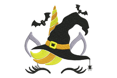 Halloween Unicorn Embroidery Design. Nightmare Witch Machine embroidery design. 3 sizes Embroidery/Applique DESIGNS NextEmbroidery 