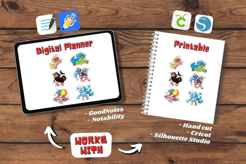 Halloween Unicorn Stickers Sublimation SvgOcean 