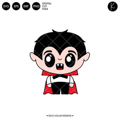 Halloween Vampire Boy Character SVG Kelly Lollar Designs 