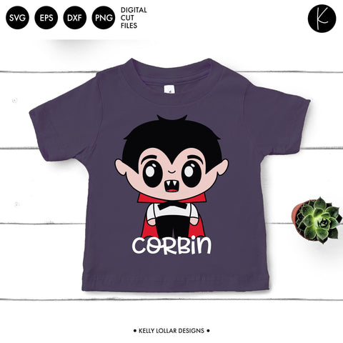 Halloween Vampire Boy Character SVG Kelly Lollar Designs 