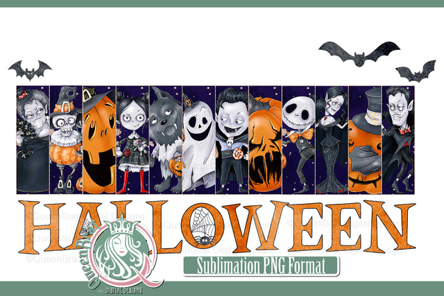 Halloween Vampires Sublimation Sublimation QueenBrat Digital Designs 