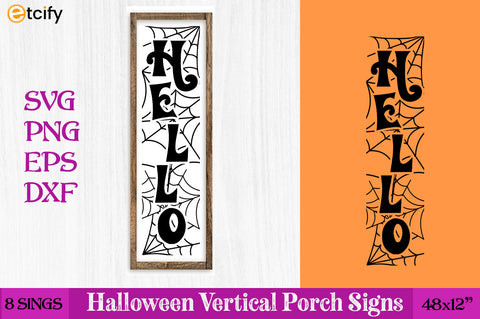 Halloween Vertical Porch Sign SVG Bundle SVG etcify 