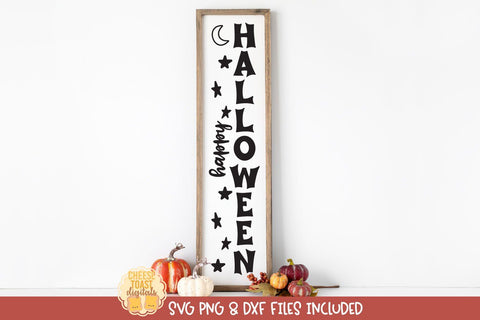 Halloween Vertical Porch Sign SVG | Happy Halloween SVG Cheese Toast Digitals 