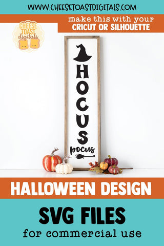 Halloween Vertical Porch Sign SVG | Hocus Pocus SVG Cheese Toast Digitals 