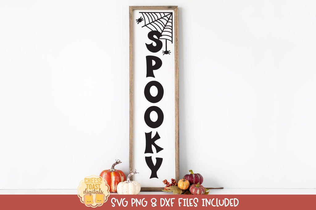 Halloween Vertical Porch Sign SVG | Spooky - So Fontsy
