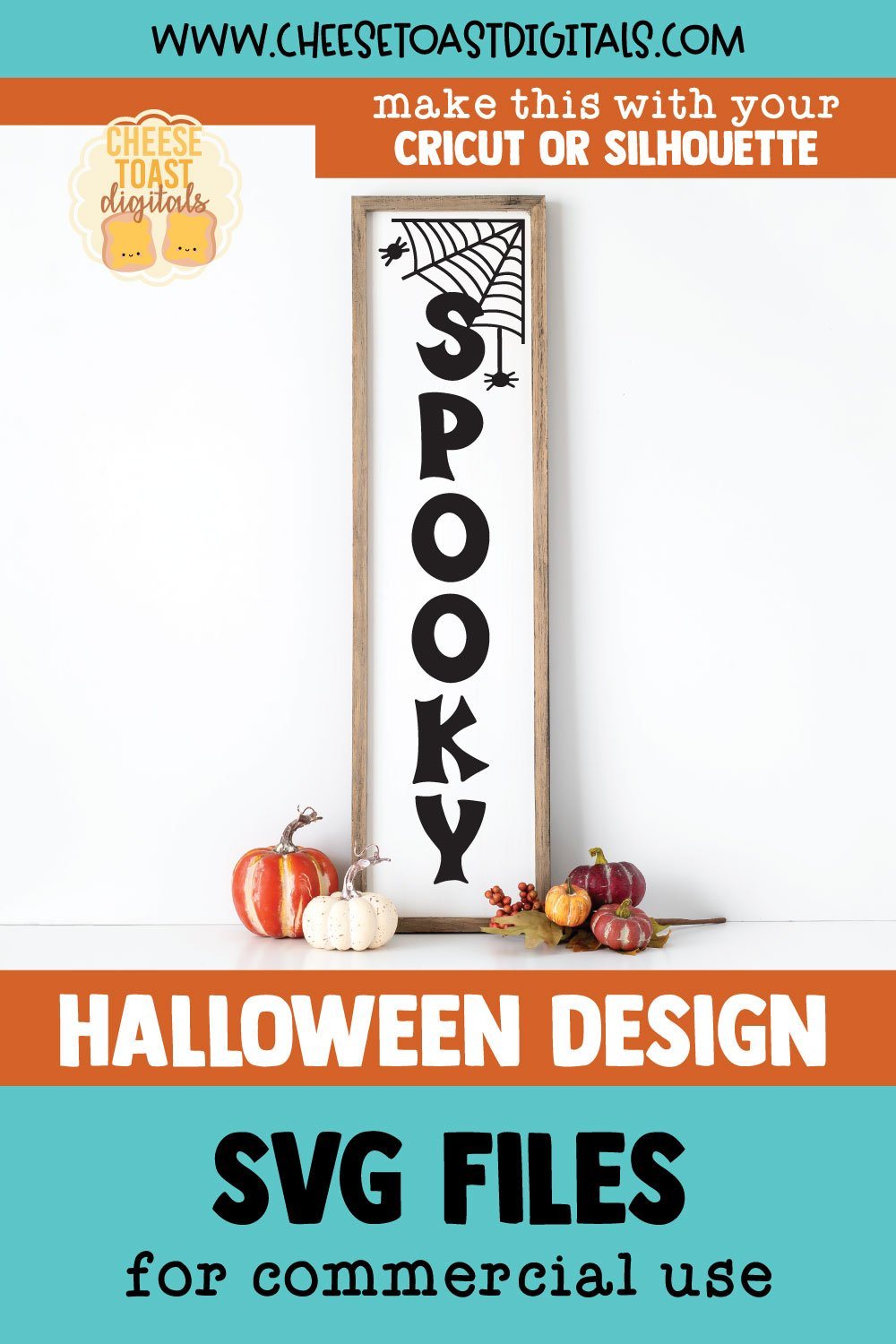 Halloween Vertical Porch Sign SVG | Spooky - So Fontsy