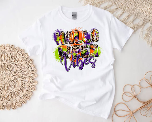 Halloween Vibes png, Fall png, halloween Vibes PNG Image, Leopard Tie Dye Halloween Design, Digital Download, Sublimation Design Sublimation BouDesign 