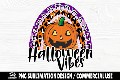 Halloween Vibes Rainbow PNG Sublimation Design Png SVG TonisArtStudio 