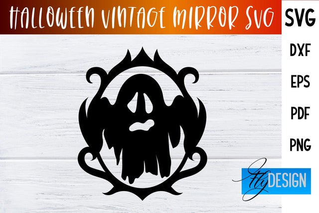 Halloween Vintage Mirror SVG | Halloween Design SVG Fly Design 