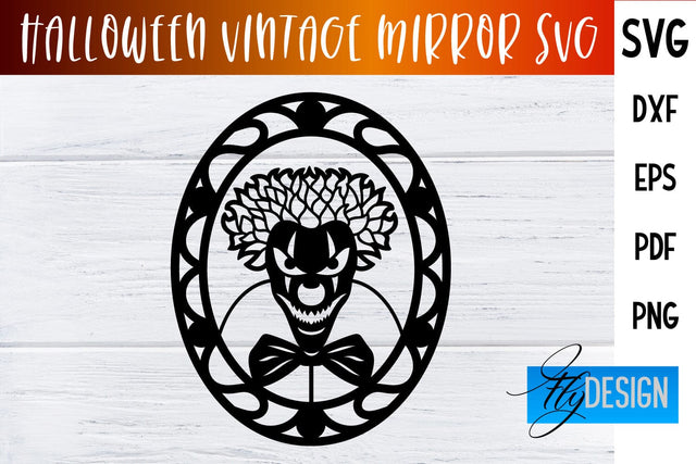 Halloween Vintage Mirror SVG | Halloween Design SVG Fly Design 