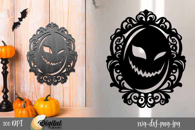 Halloween vintage mirror SVG. Skull SVG SVG Evgenyia Guschina 