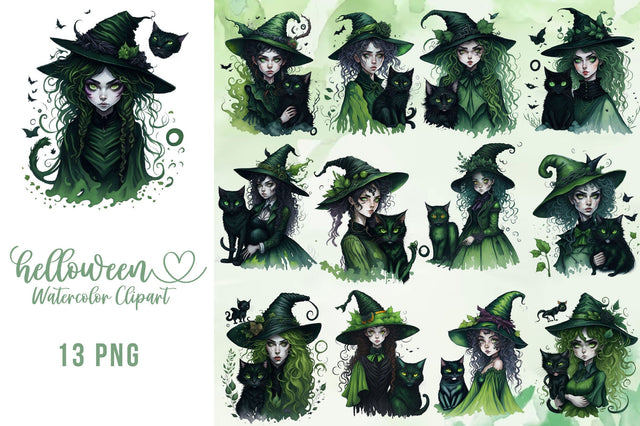 Halloween Watercolor Clipart Sublimation Rupkotha 
