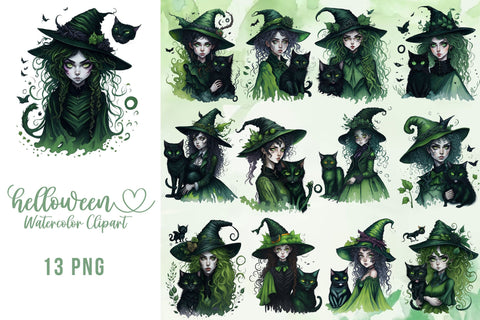 Halloween Watercolor Clipart Sublimation Rupkotha 