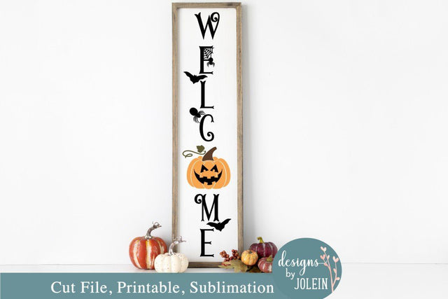 Halloween Welcome Porch sign SVG Designs by Jolein 
