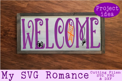 Halloween Welcome Sign SVG PNG DXF Halloween Porch Sign SVG mysvgromance 
