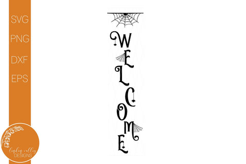 Halloween Welcome SVG-Halloween Quote Vertical Porch Sign SVG SVG Linden Valley Designs 