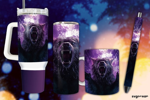 Halloween Werewolf Wrap Bundle | Tumbler | Mug | Pen Sublimation SvgOcean 