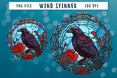 Halloween wind spinner | Raven sublimation Sublimation Olga Boat Design 