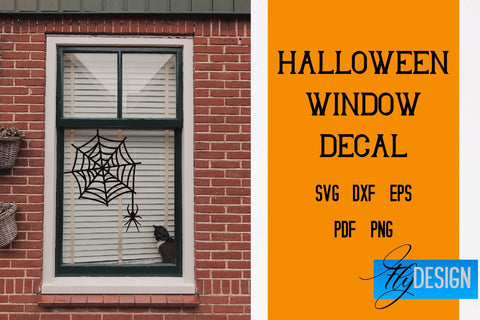 Halloween Window Decal SVG | Halloween SVG Design | Bat Design | Witch SVG Design SVG Fly Design 