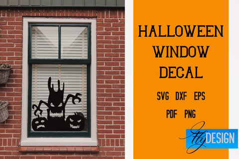 Halloween Window Decal SVG | Halloween SVG Design | Bat Design | Witch SVG Design SVG Fly Design 