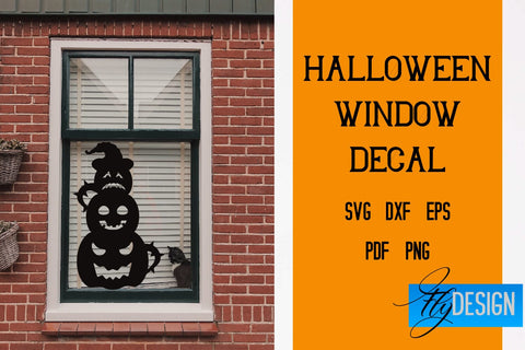 Halloween Window Decal SVG | Halloween SVG Design | Bat Design | Witch SVG Design SVG Fly Design 
