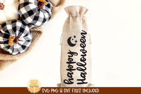 Halloween Wine Bag SVG | Happy Halloween SVG Cheese Toast Digitals 