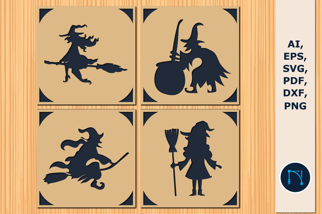 Halloween witch card SVG bundle SVG MD JOYNAL ABDIN 