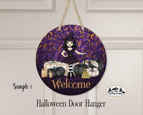 Halloween Witch Door Hanger Sublimation Belle Designs & Photography 
